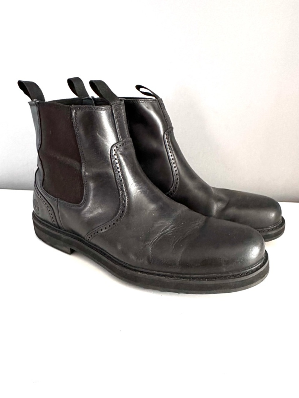 Timberland - Men's, Squall Canyon, Chelsea Boot, Leather, Black Size 9.5, EUC